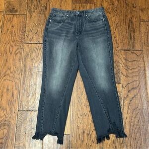 Good American women’s jean 10/30 good vintage ankle high waist frayed light wash